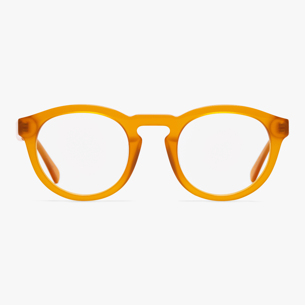 Luxreaders stylish Men's Gråsten Crystal Honey Reading glasses. Made from Bio-acetate in a Round shape.
