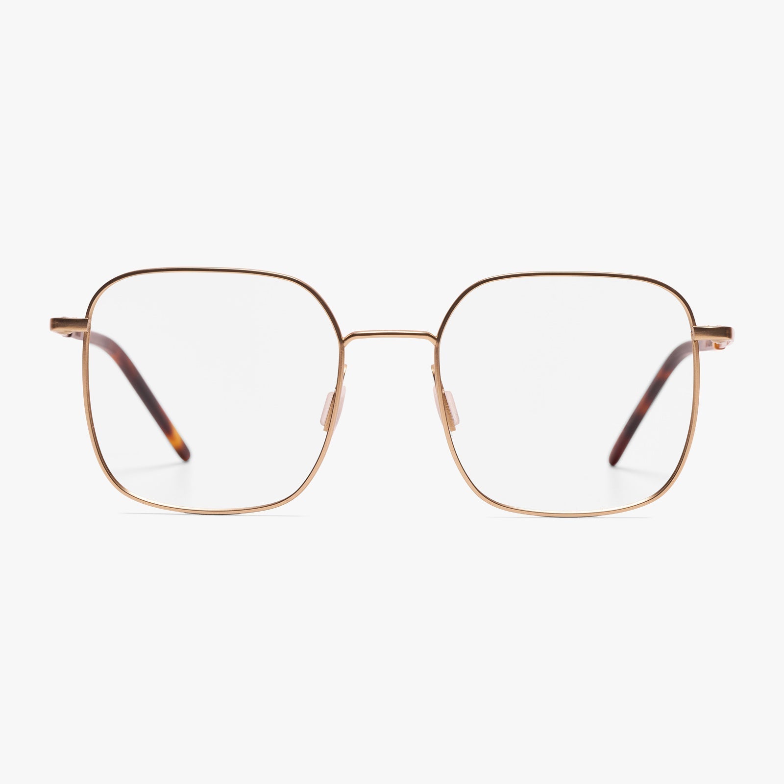 Luxreaders stylish Men's Båstad Gold Reading glasses. Made from Titanium in a Round shape.