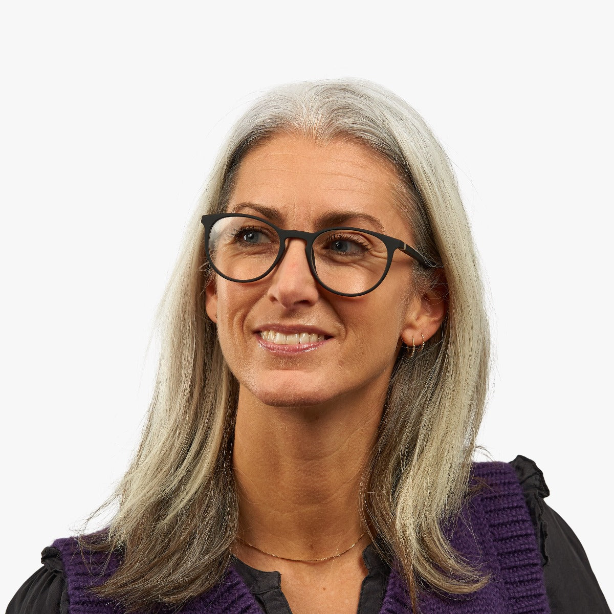 Luxreaders stylish Stockholm Black Reading glasses. Made from Rubber in a Iconic shape.