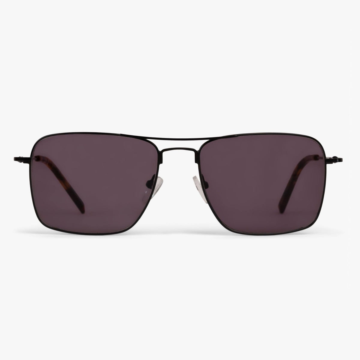 Luxreaders stylish Men's Lidköping Black Sunglasses. Made from Stainless steel in a Square shape.