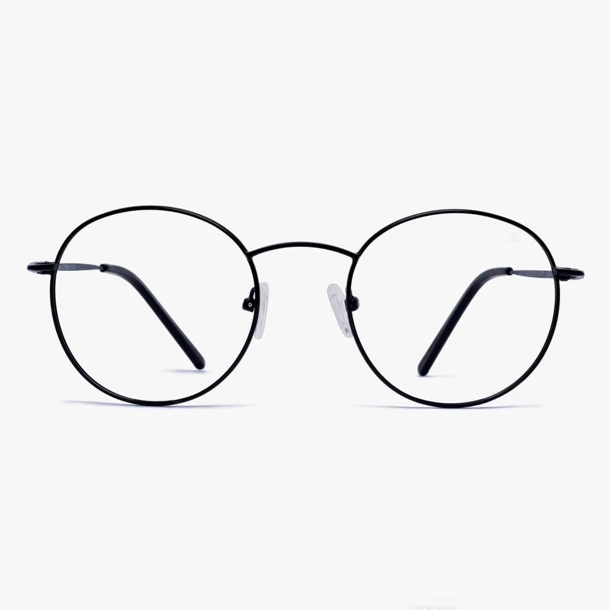 Luxreaders stylish Tromsø Black Blue light glasses. Made from Stainless steel in a Round shape.