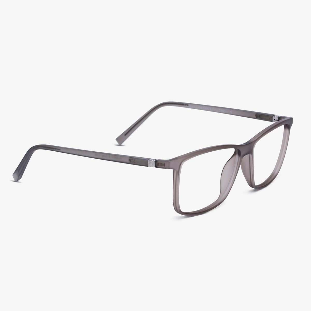 Luxreaders stylish Men's København Grey Blue light glasses. Made from Rubber in a Square shape.