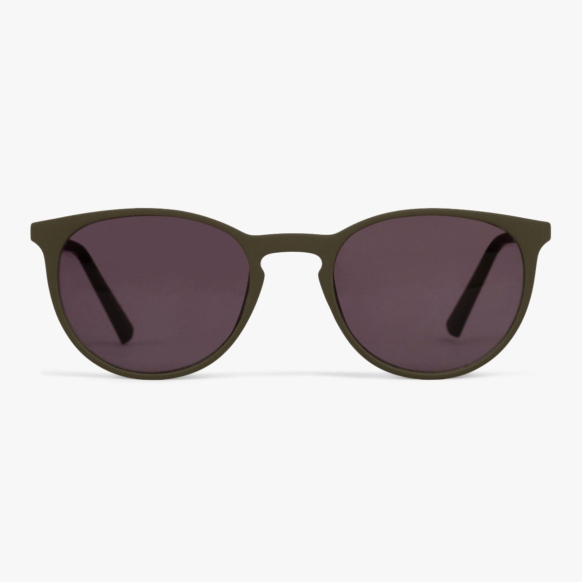 Luxreaders stylish Women's Stockholm Dark Army Sunglasses. Made from Rubber in a Iconic shape.