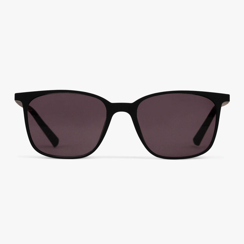 Fyn Black sunglasses with square black frame and dark lenses