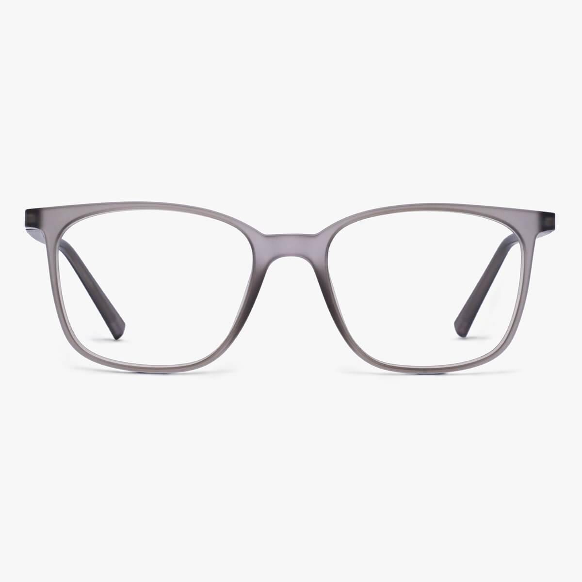 Fyn Grey rectangular glasses with matte grey frame