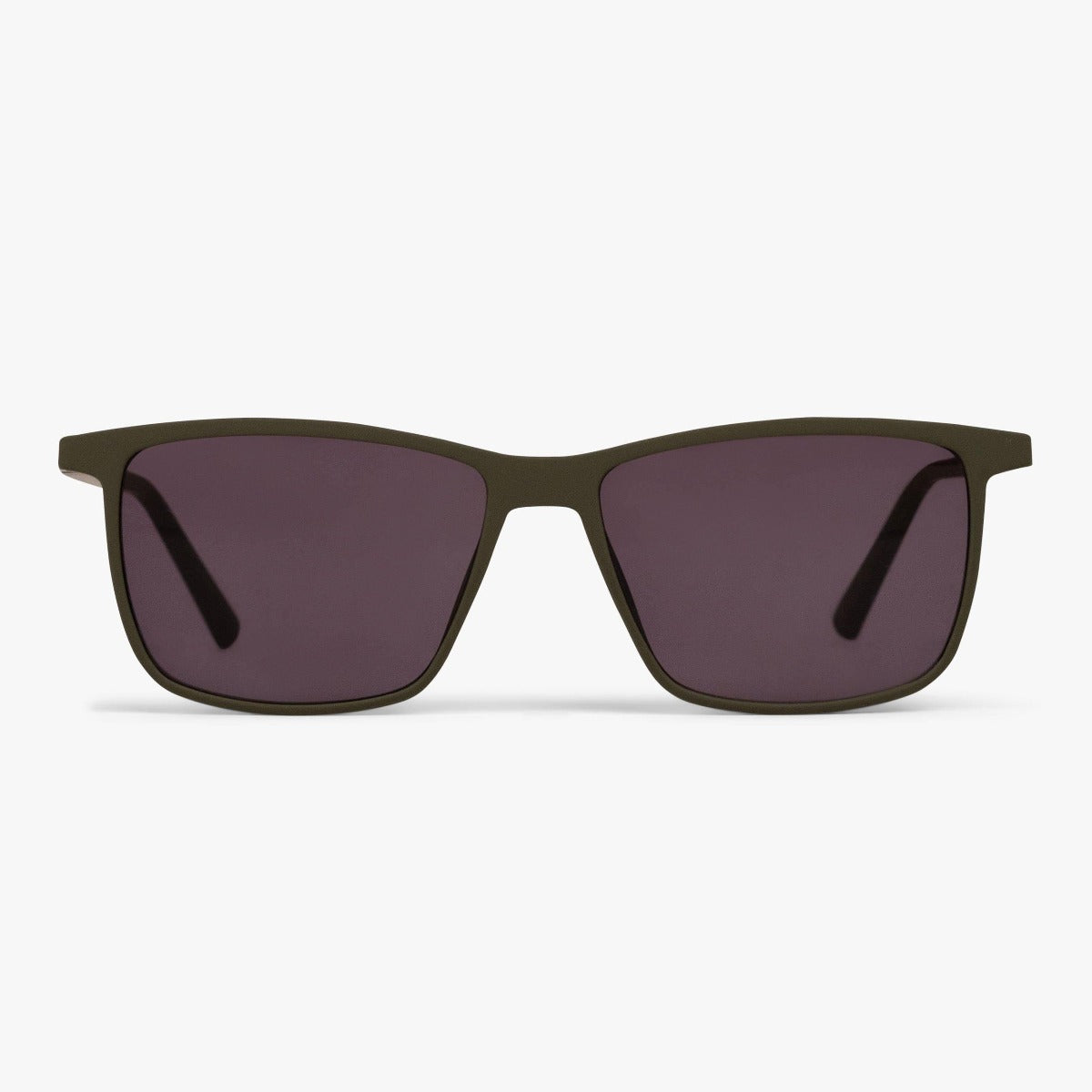 Luxreaders stylish København Dark Army Sunglasses. Made from Rubber in a Square shape.