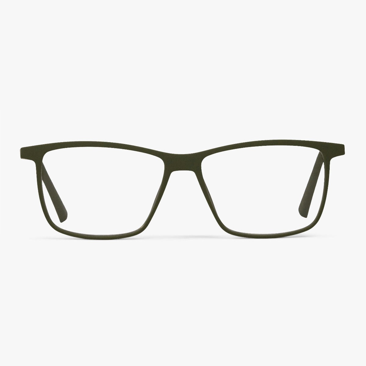 København Dark Army rectangular glasses in dark green frame