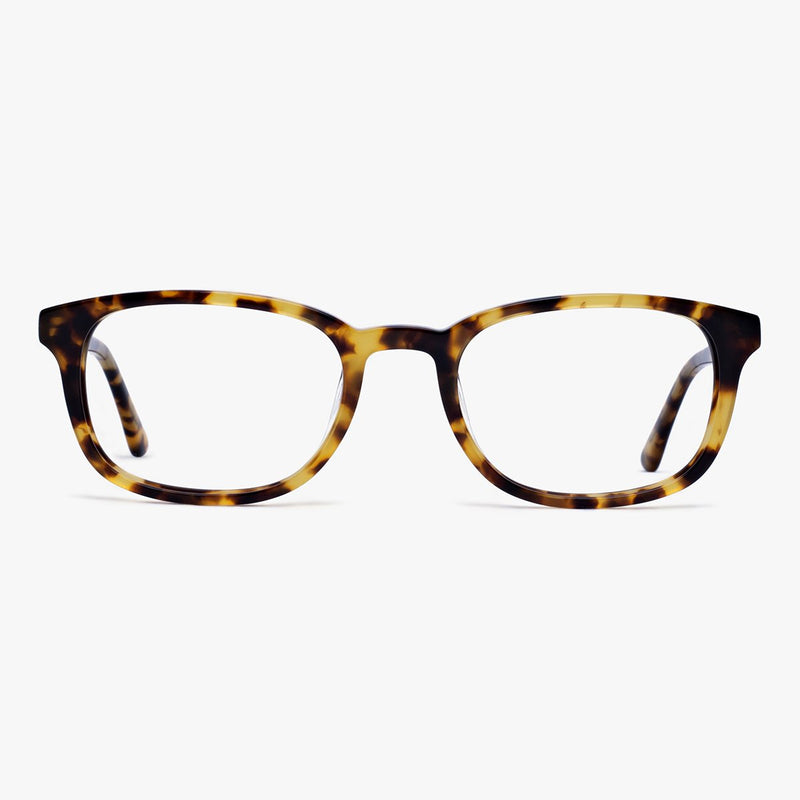 Tortoise shell men's reading glasses with a square frame