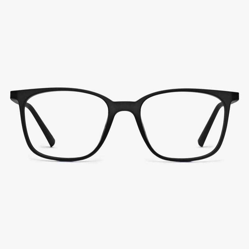 Men's Fyn Black glasses with rectangular black frame