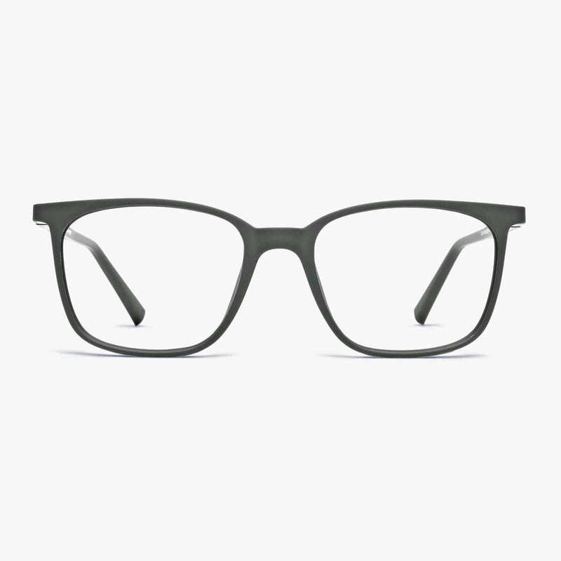 Men's Fyn Dark Army rectangular glasses with matte finish