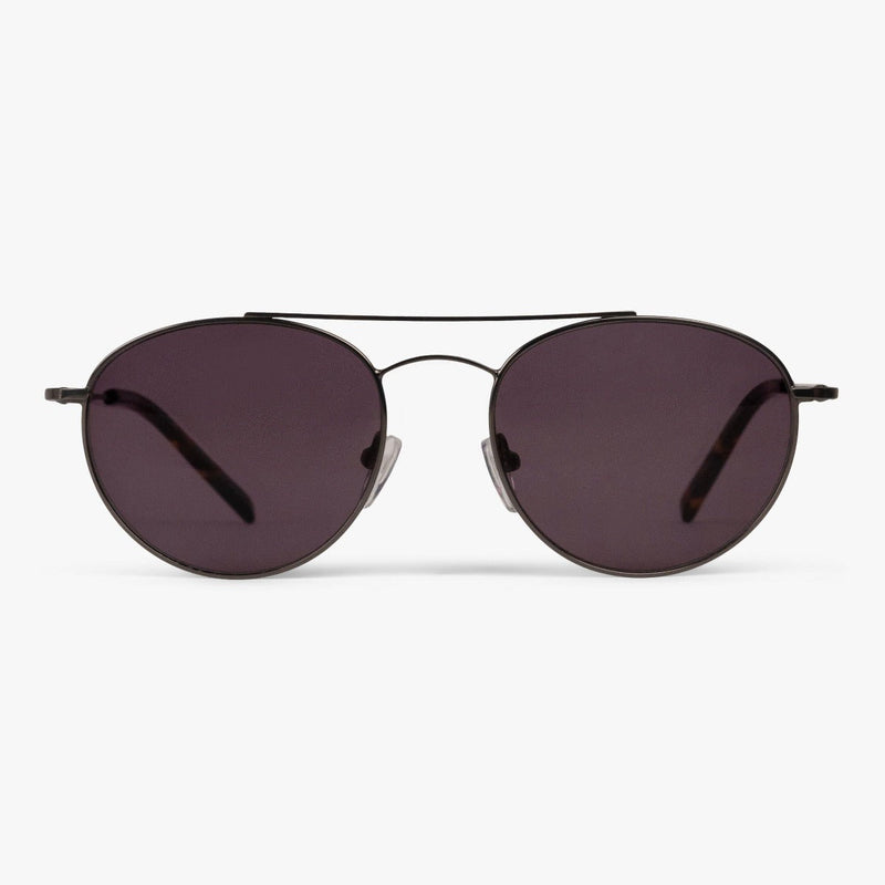 Men's Göteborg Gun aviator sunglasses with dark lenses and thin metal frame
