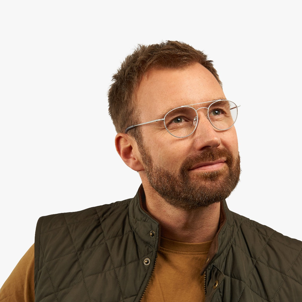 Person wearing Men's Göteborg Steel glasses