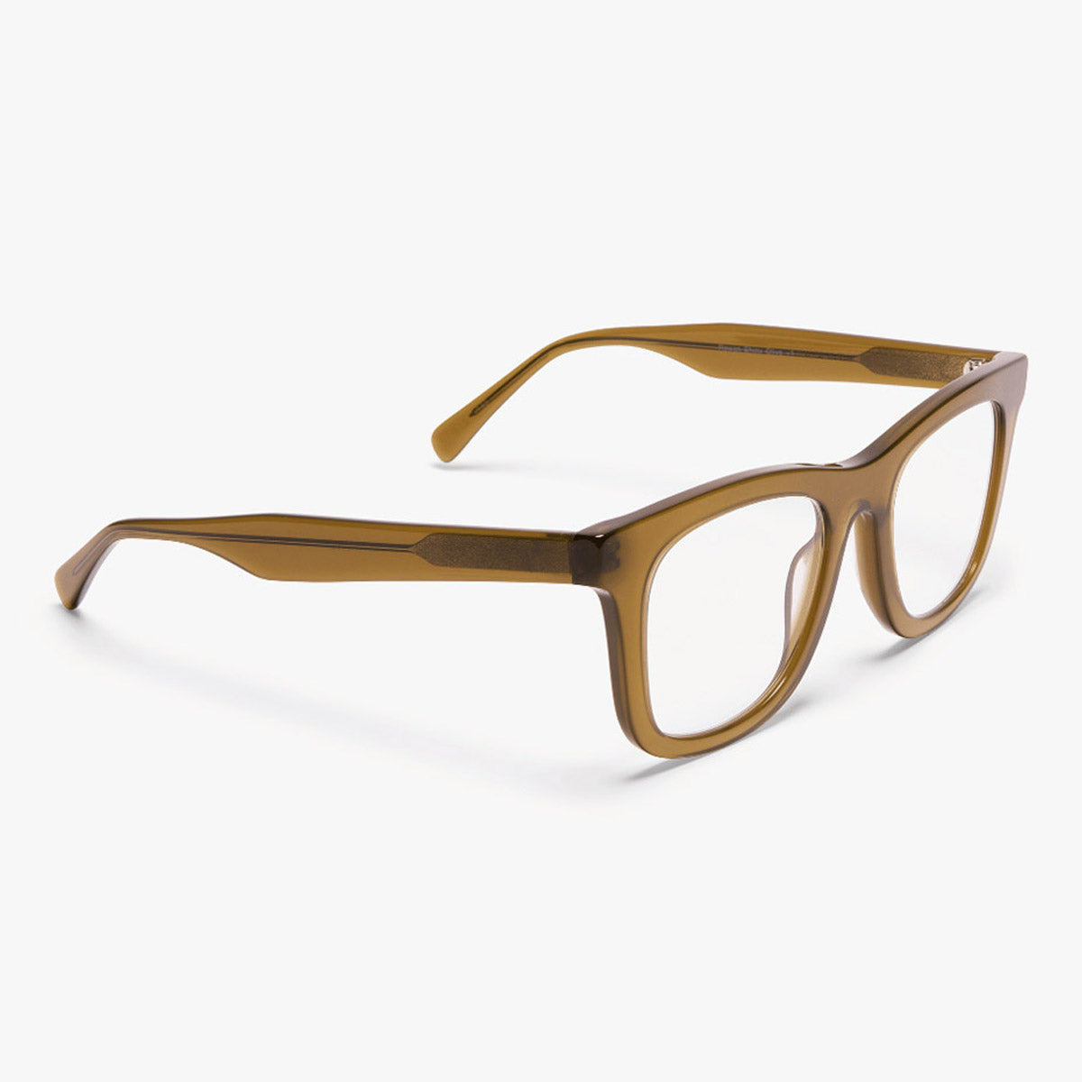 Men's Samsø Shiny Olive square-frame glasses