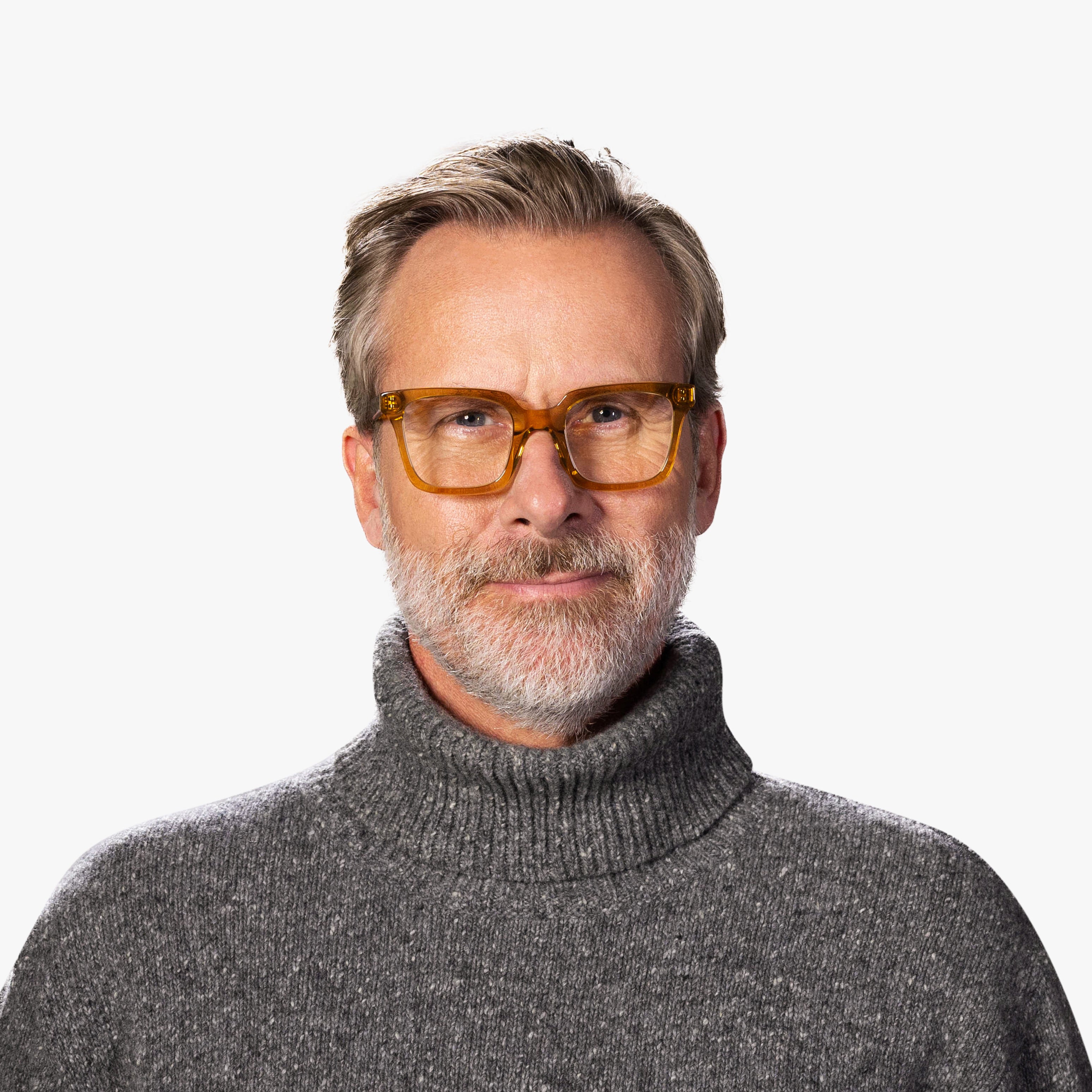Person wearing Men's Tisvilde Crystal Caramel glasses