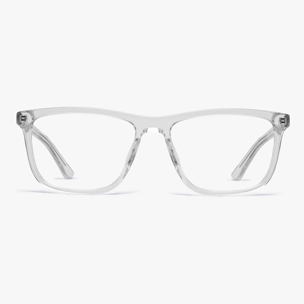 Oslo Crystal White transparent square reading glasses