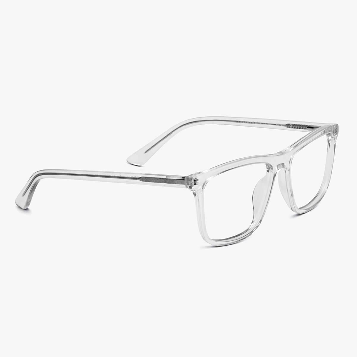Oslo Crystal White transparent reading glasses with modern design