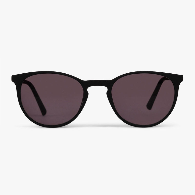 Stockholm Black sunglasses with round black frame and dark lenses
