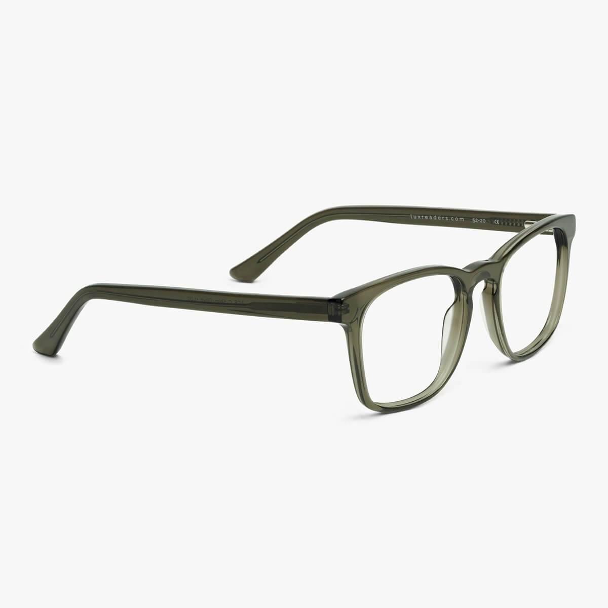 Women's Bornholm Shiny Olive glasses in translucent olive frame