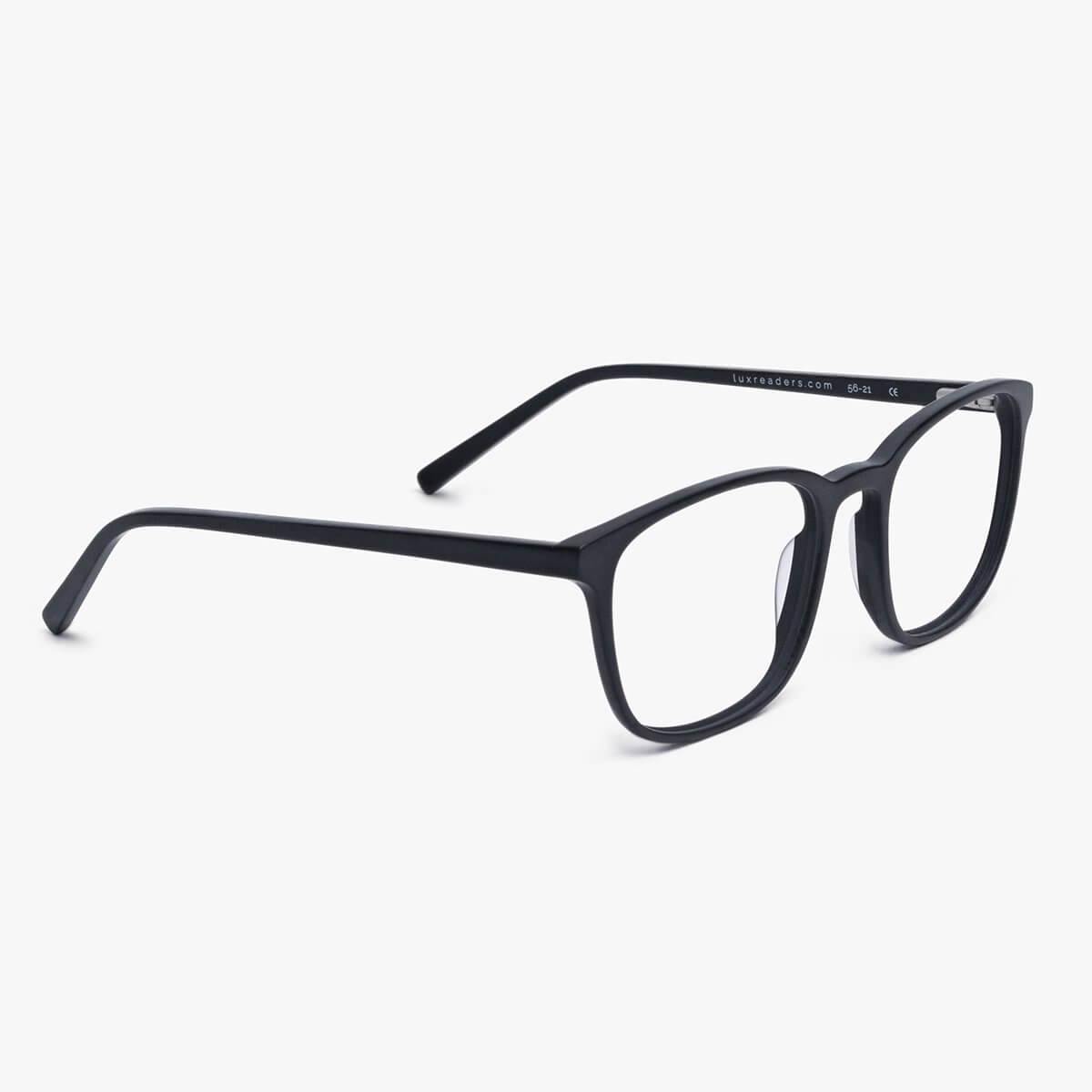 Women's Ebeltoft Black reading glasses, rectangular black frame