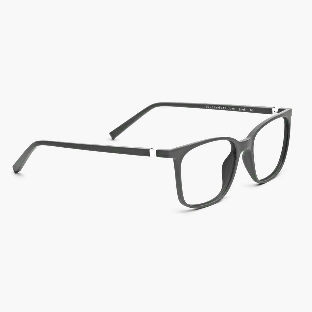 Women's Fyn Dark Army glasses with matte dark green frame