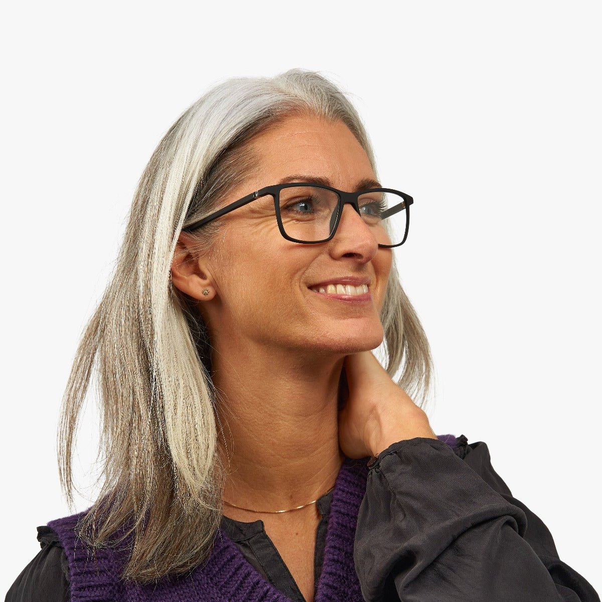 Person wearing Women's København Black glasses