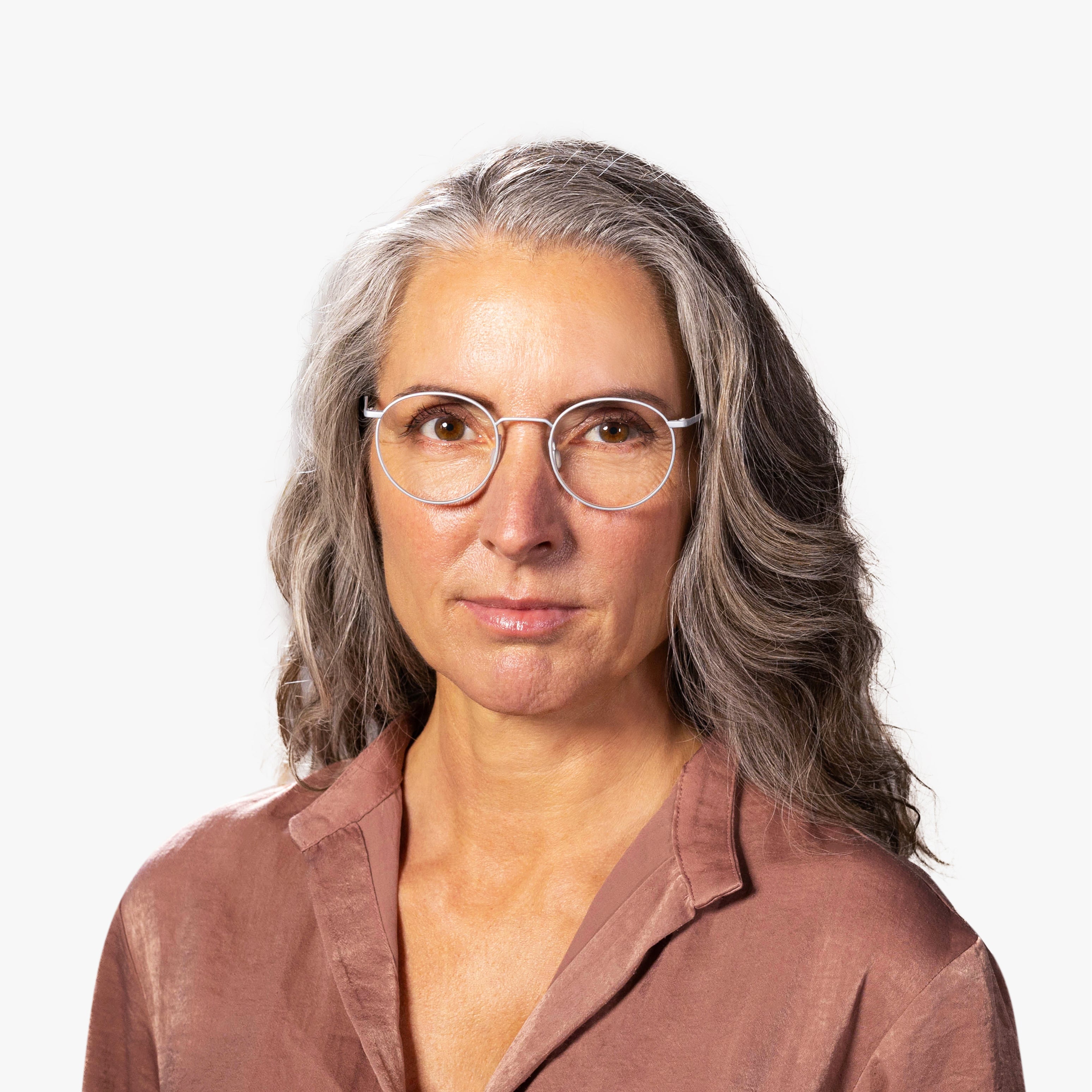 Person wearing Women's Silkeborg Steel glasses